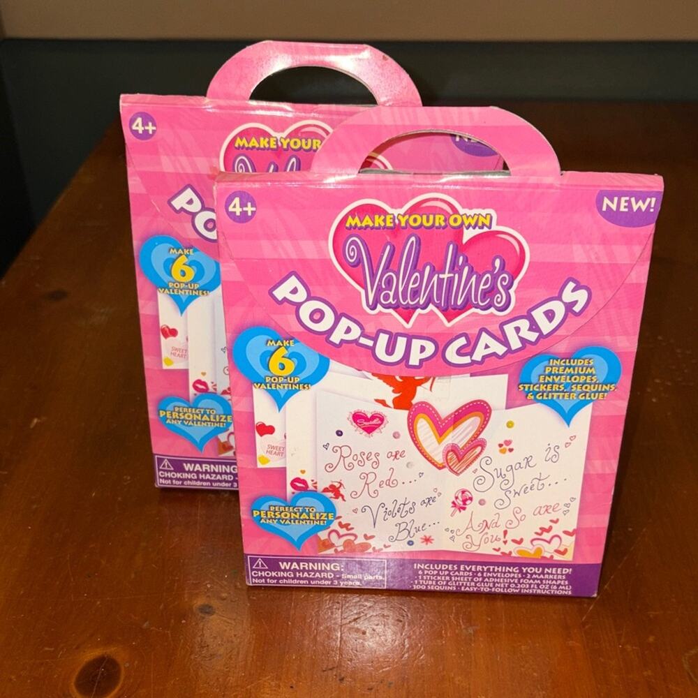 Valentine's Pop-Up Cards Craft Kit - Pink 2